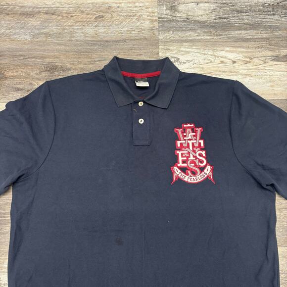 Nike Wests The Fearless Navy Blue Mens XL Embroidered‎ Logo Sporty Polo Shirt - Picture 1 of 9